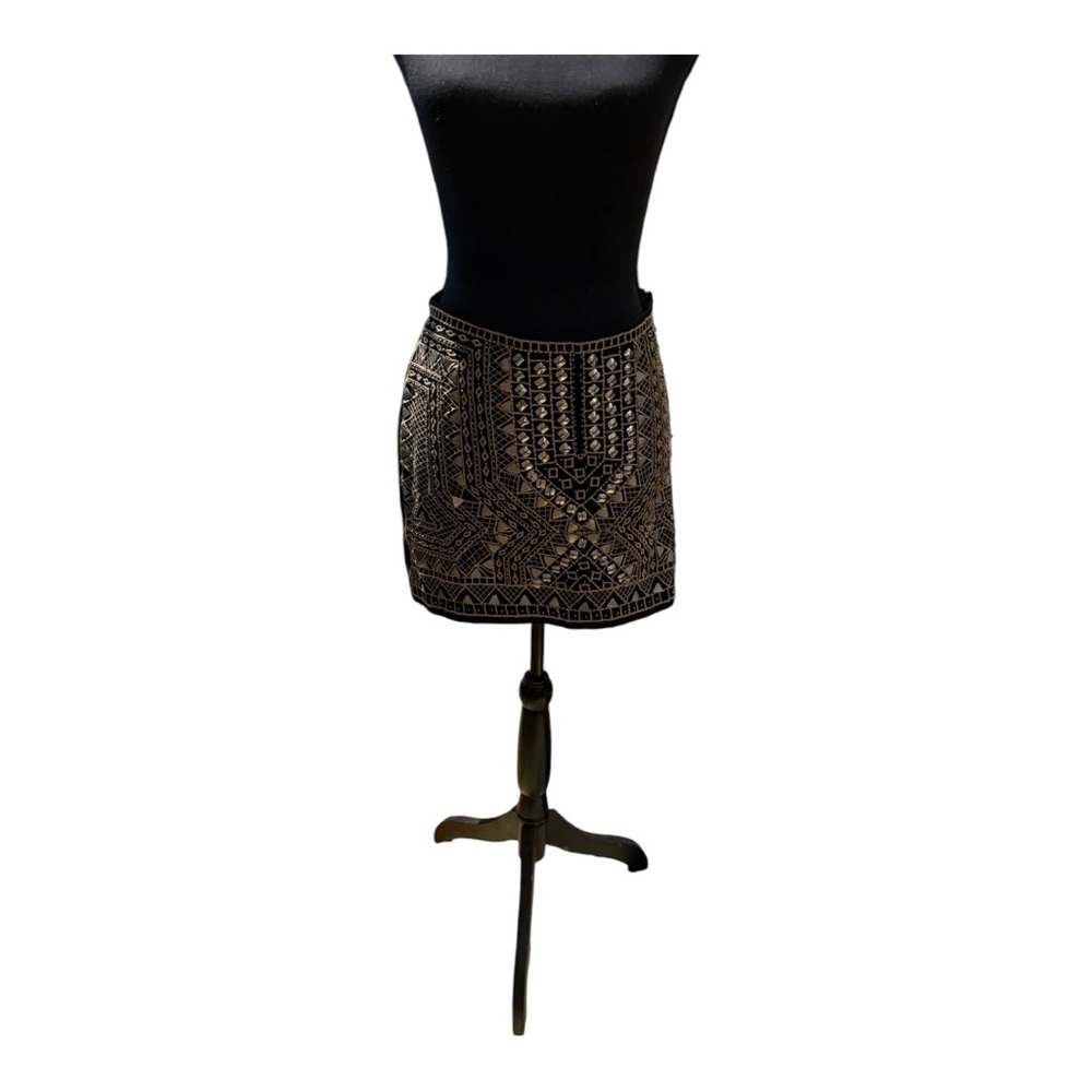 Chelsea & Violet Mob Wife Grunge Faux Suede Mini Skirt Walnut Brown Size L